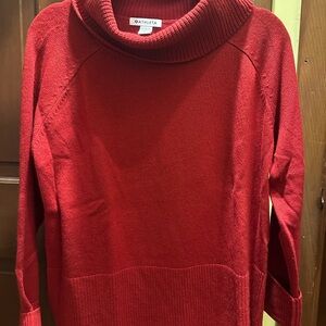 Athleta Women's Cowl Neck Sweater in Rich Red